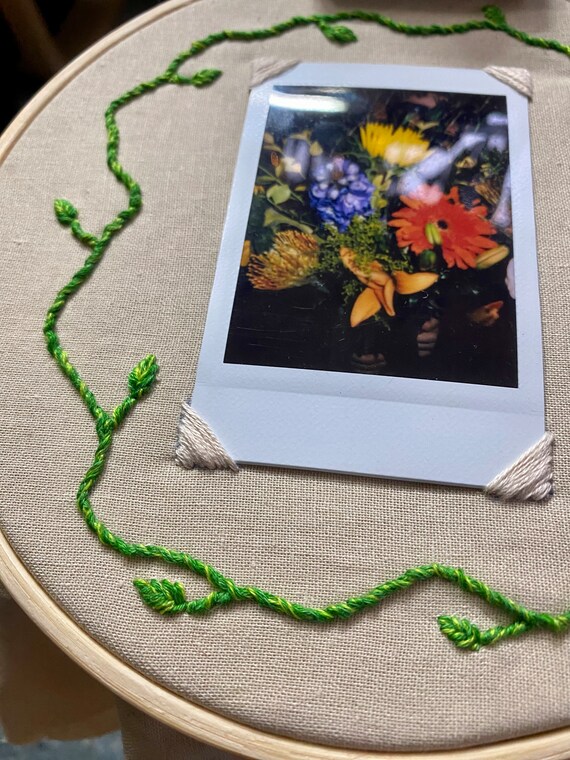 Personalized Embroidered Polaroid Frame