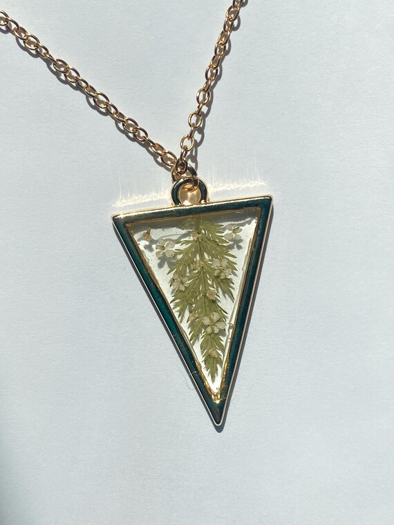 Handmade Triangle Resin Necklace