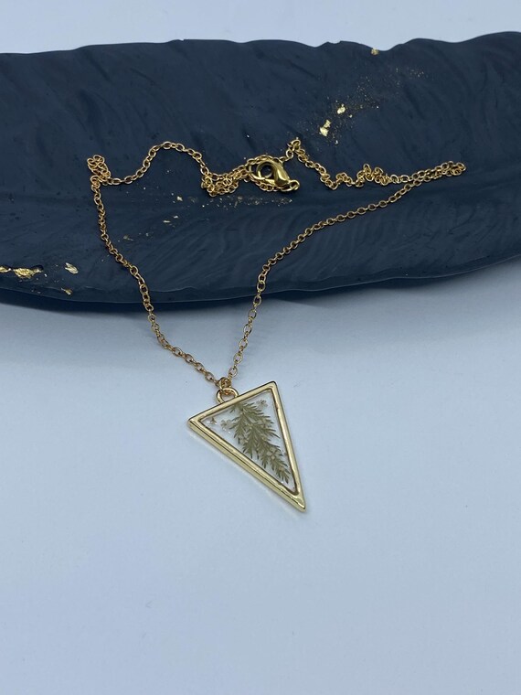 Handmade Triangle Resin Necklace