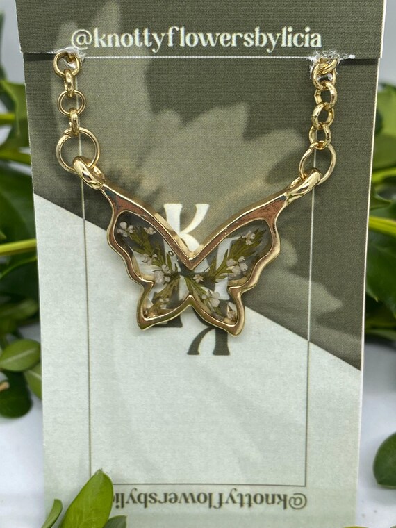 Handmade Butterfly Resin Necklace