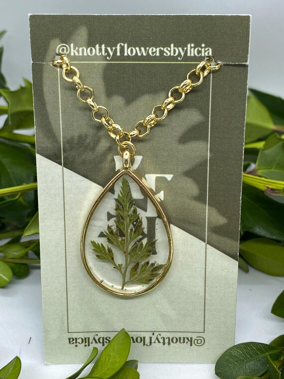 Handmade Fern Leaf Necklace