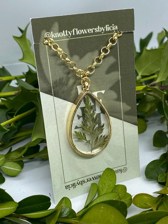 Handmade Fern Leaf Necklace