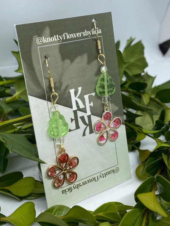 Handmade Resin Flower Earrings