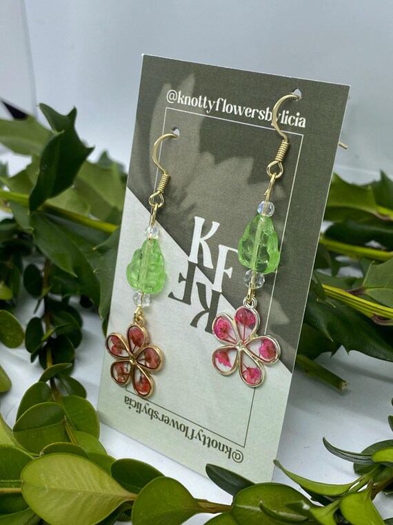 Handmade Resin Flower Earrings